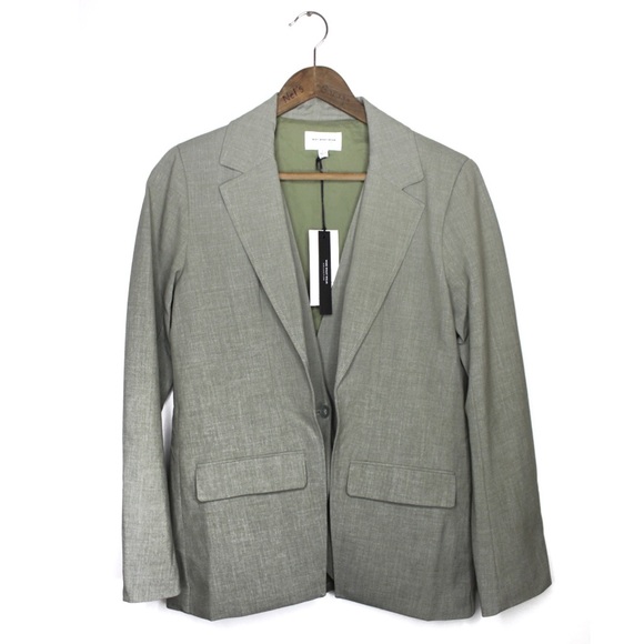 Who What Wear NWT Audrey Layered Blazer Stone Green XS - Picture 2 of 11